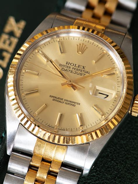 1986 rolex datejust 16013|rolex datejust 36mm champagne dial.